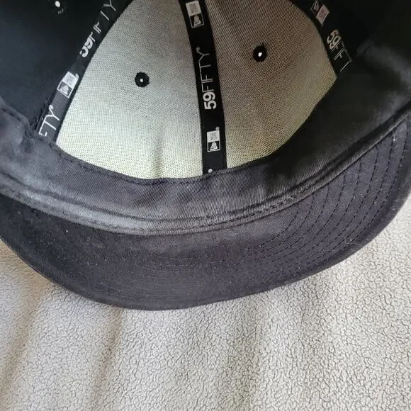 HARLEY DAVIDSON Hat Cap New Era Fitted Brown Distressed Skull Embroidered Fair - Picture 10 of 13